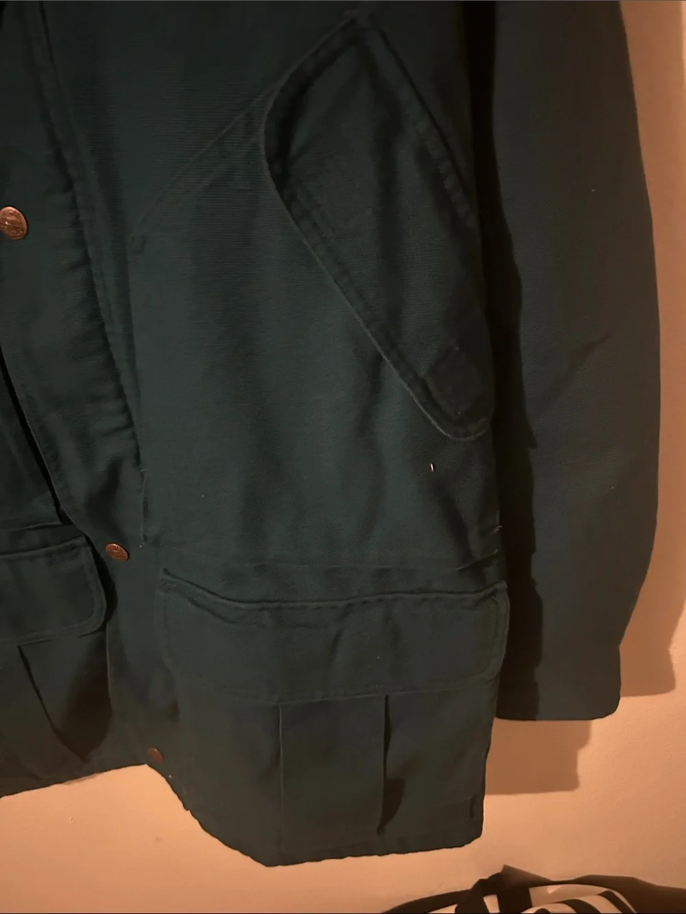 Vintage Town&Country M Men Utility Farm Field Canvas Plaid Flannel  Parka Jacket